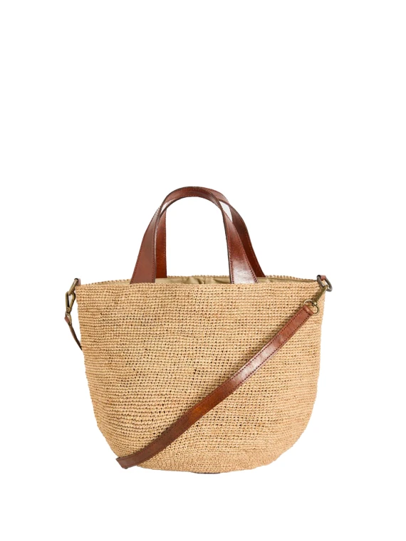 Borsa a sfera Mirozy in rafia
