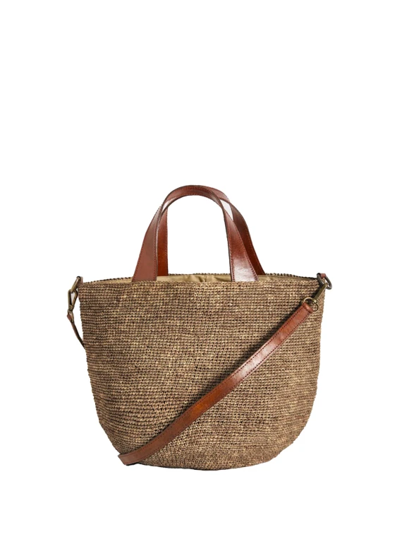 Borsa a sfera Mirozy in rafia
