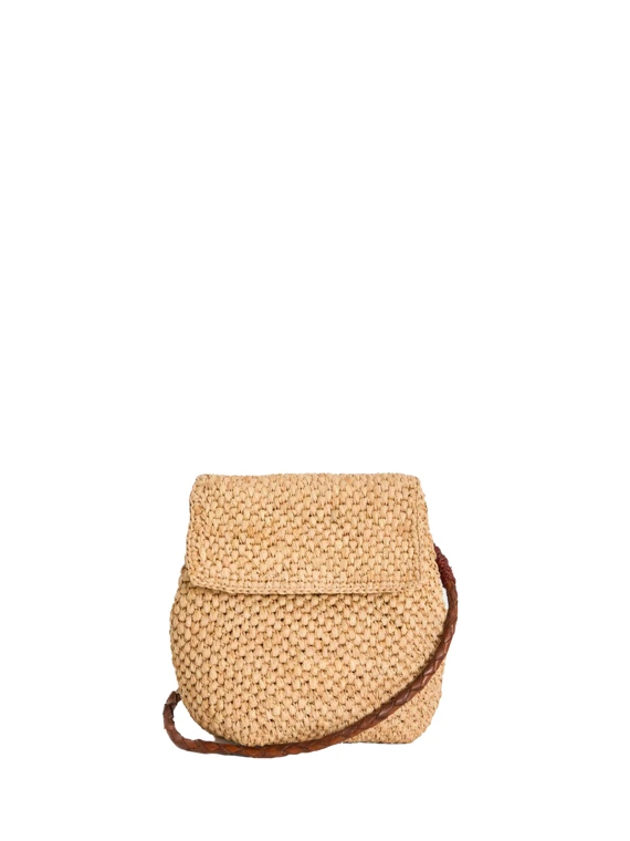 Borsa a tracolla in rafia