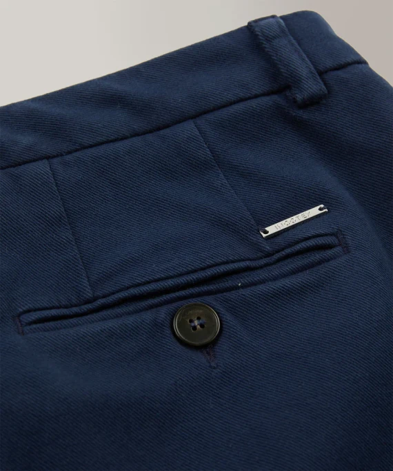 Pantalone slim fit in drill di cotone