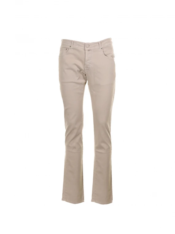 Taupe slim fit trousers