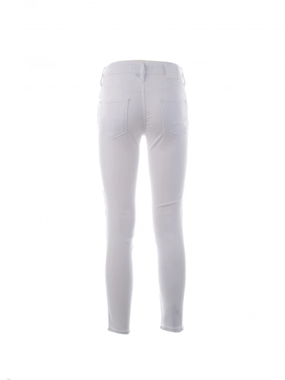 Jeans a vita alta skinny fit bianco