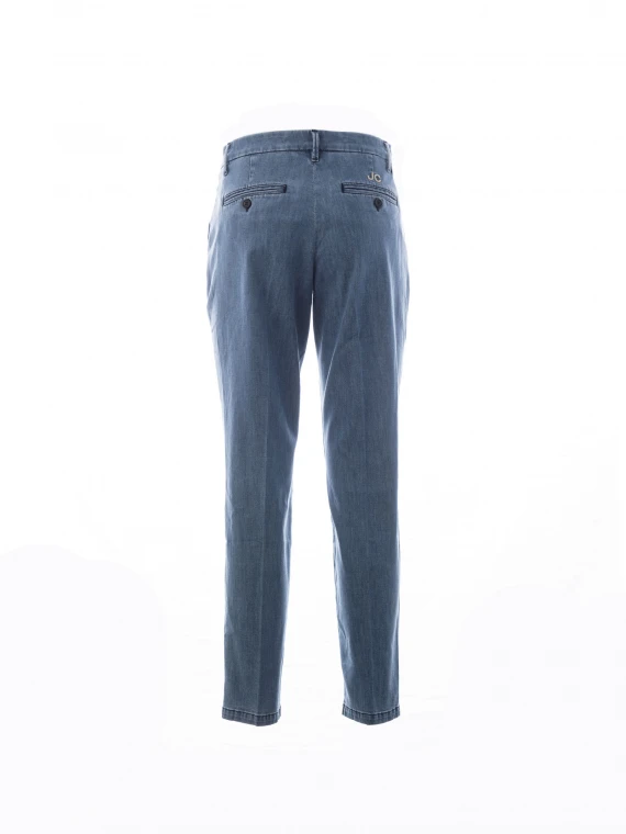 Jeans a vita alta in denim blu chiaro