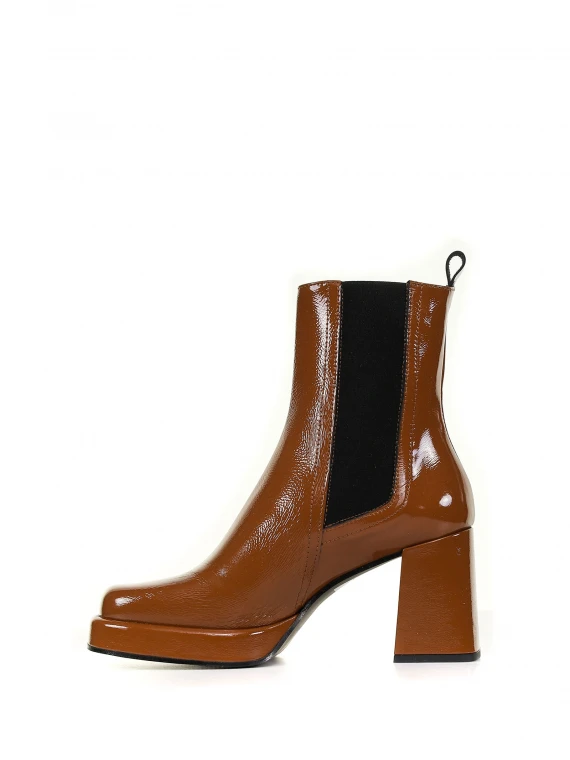 Naplack Ankle boot with platform and heel