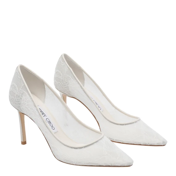 Scarpe con Tacco Bianco