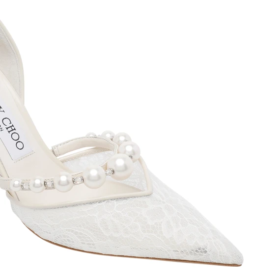 Scarpe con Tacco Bianco