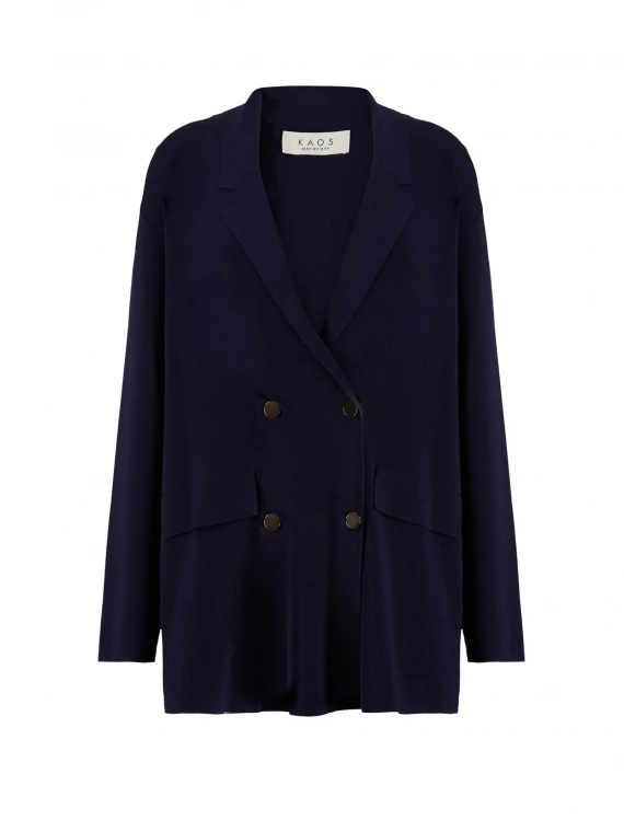 Navy blue double-breasted jacket