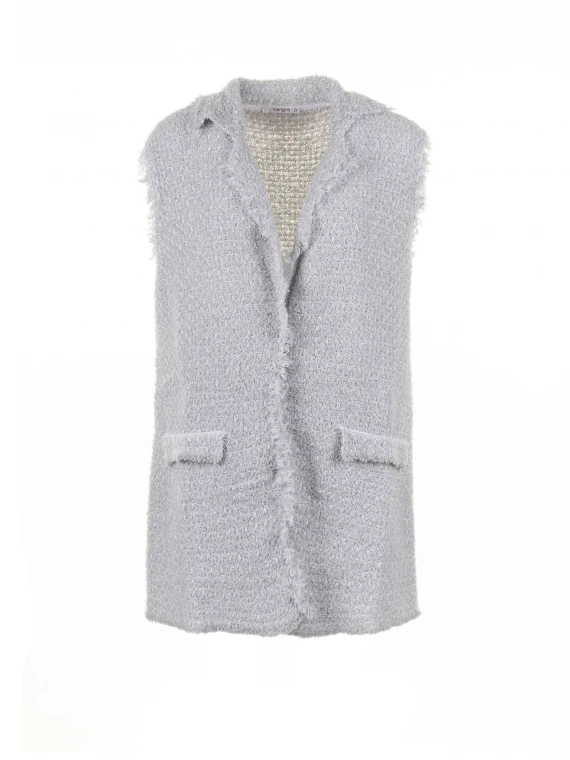 Gilet grigio con tasche