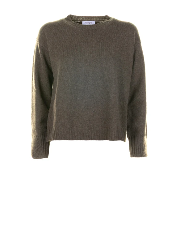Women's Crew Neck Sweater Military Green