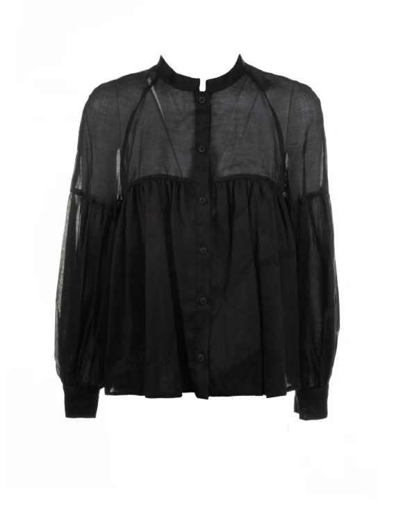 Black muslin shirt