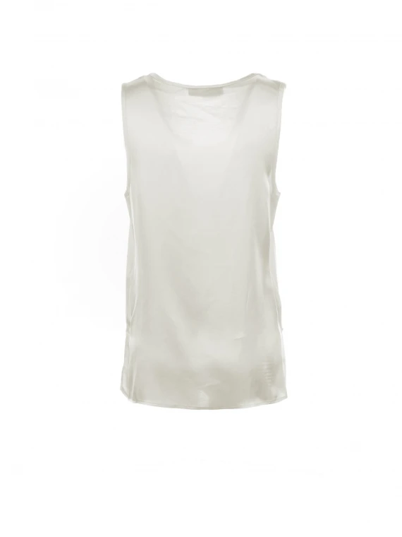 Top scollo a giro bianco