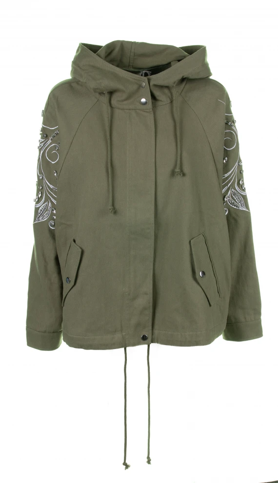 Sage green parka with hood