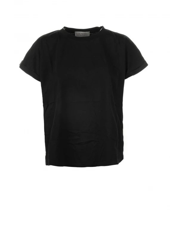 T-shirt girocollo nera