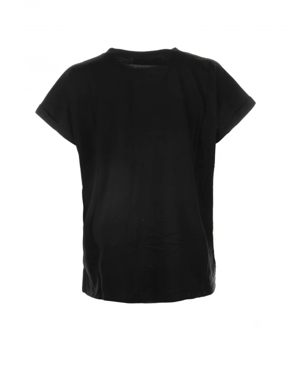 Black crew-neck t-shirt