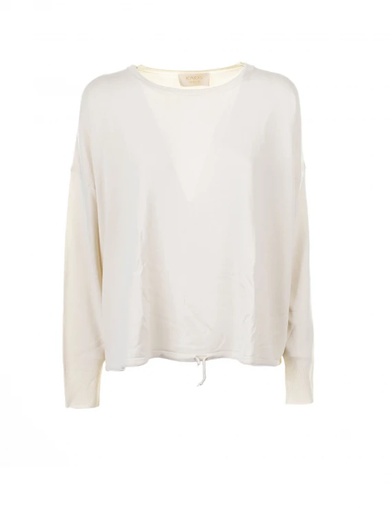 Cream crew neck sweater