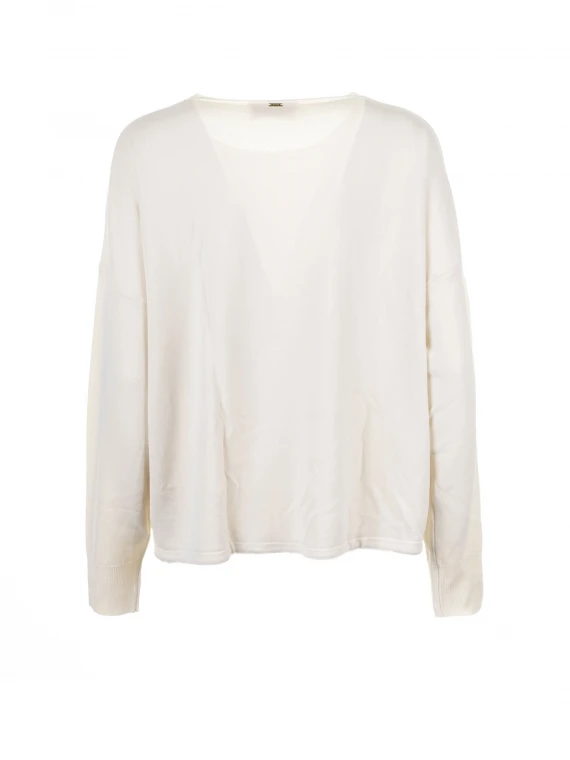 Cream crew neck sweater