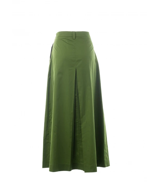 Long green wide skirt