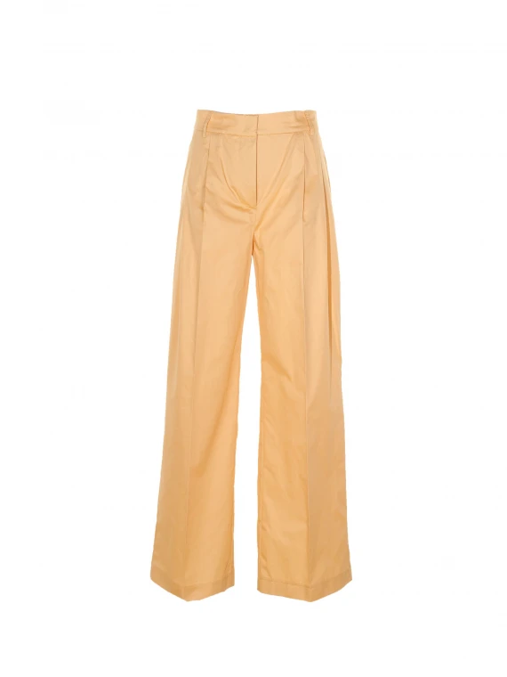 High-waisted wide leg trousers
