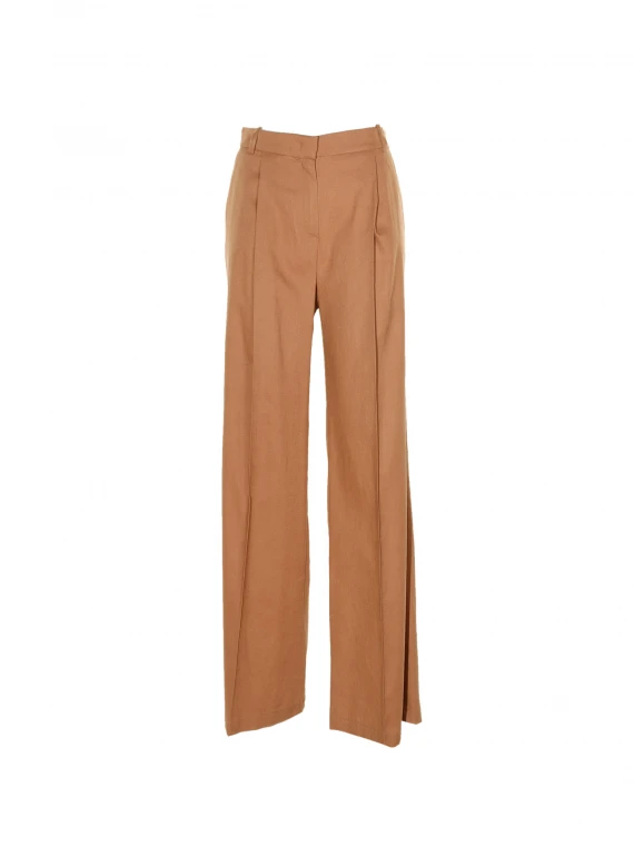 High-waisted trousers with pleats