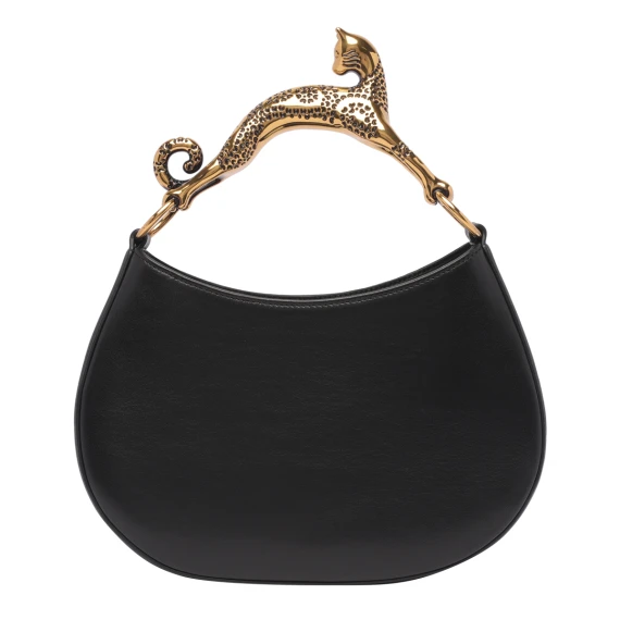 Borsa Hobo Bag with Cat Handle