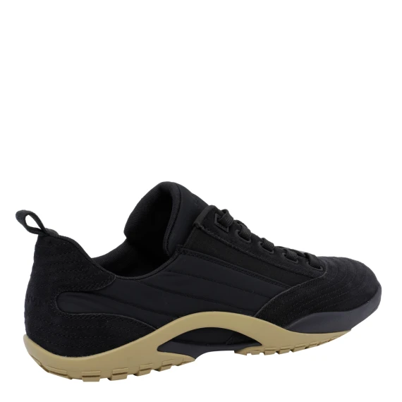 Black low-top sneakers in calf leather and nylon LANVIN