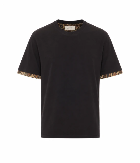 T-shirt nera in cotone