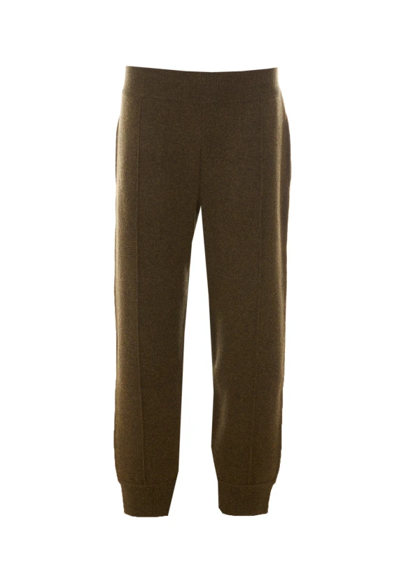 Pantaloni da jogging verdi in lana