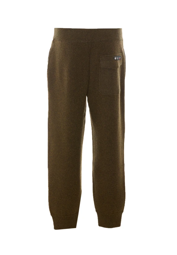 Pantaloni da jogging verdi in lana LANVIN