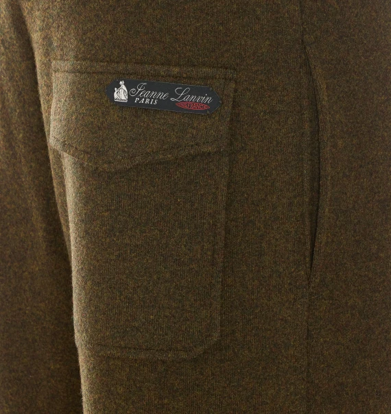 Pantaloni da jogging verdi in lana LANVIN