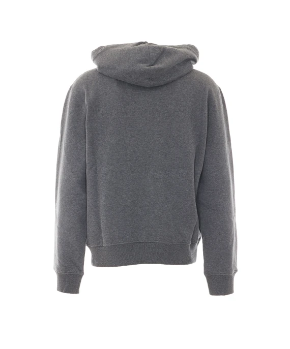 Felpa grigia con cappuccio e zip LANVIN