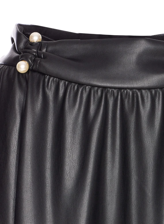 FAUX LEATHER SKIRT