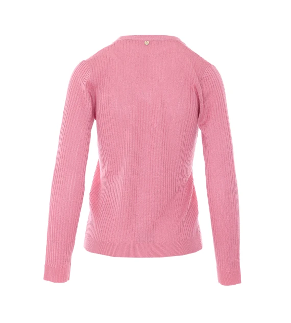 Cardigan rosa a coste Liu Jo