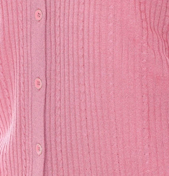 Cardigan rosa a coste Liu Jo