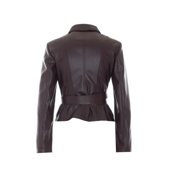 Giacca biker marrone scuro Liu Jo