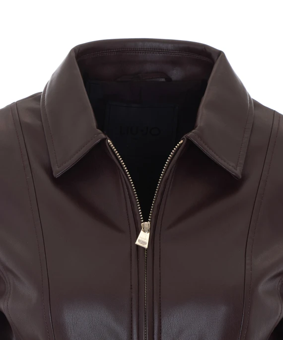 Giacca biker marrone scuro Liu Jo