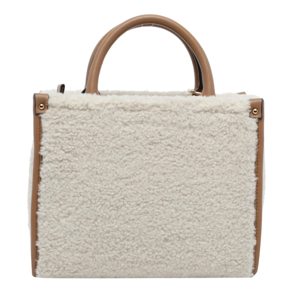 Borsa tote crema effetto pelliccia sintetica Liu Jo
