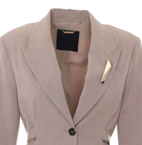 Blazer monopetto beige chiaro Liu Jo