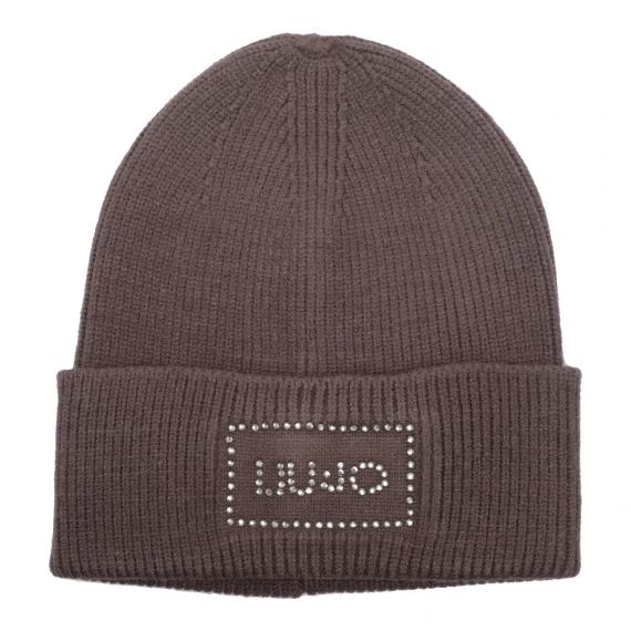 Brown Logo Strass Hat Liu Jo