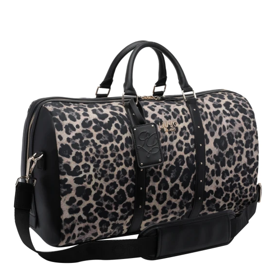 Black Animalier Duffle Bag Liu Jo