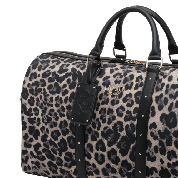 Black Animalier Duffle Bag Liu Jo