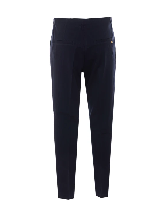 Pantaloni a sigaretta in jersey punto Milano blu scuro Liu Jo