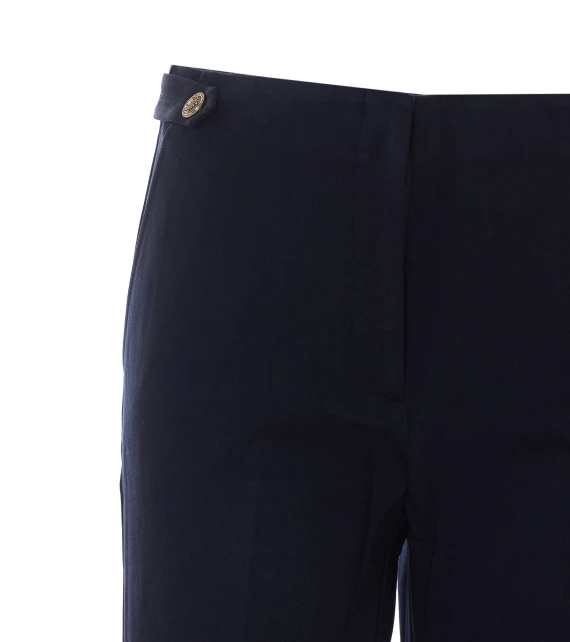 Pantaloni a sigaretta in jersey punto Milano blu scuro Liu Jo