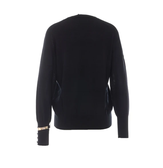 Maglia nera in lana vergine Liu Jo