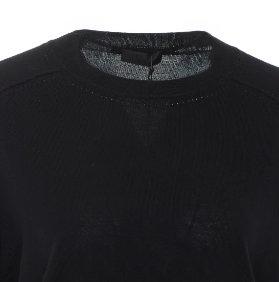 Maglia nera in lana vergine Liu Jo