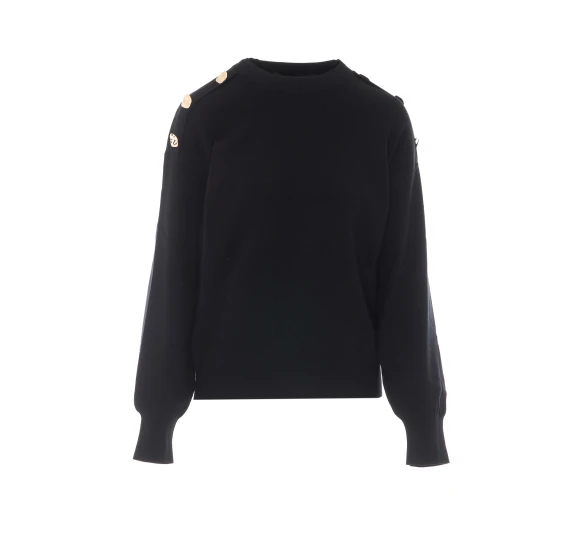 Maglione nero girocollo