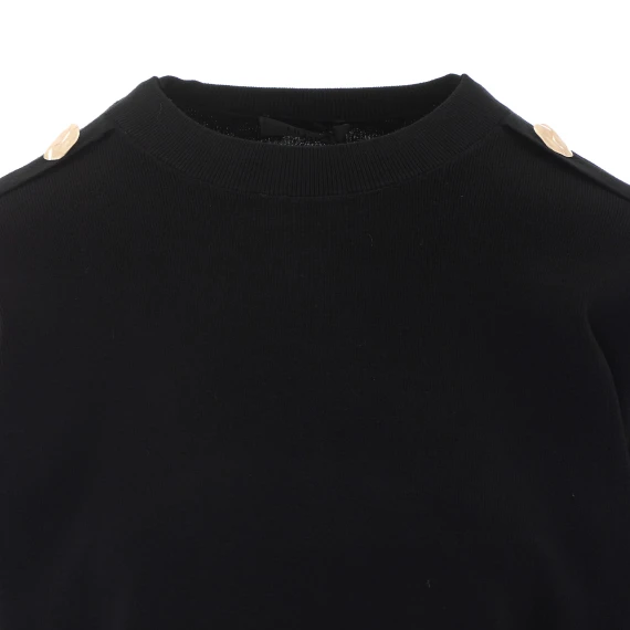 Maglione nero girocollo Liu Jo