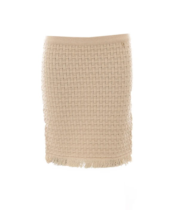 Gonna in maglia beige