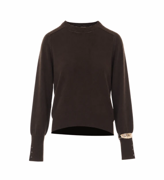 Maglia marrone in lana vergine