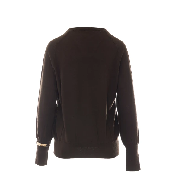 Brown virgin wool sweater Liu Jo