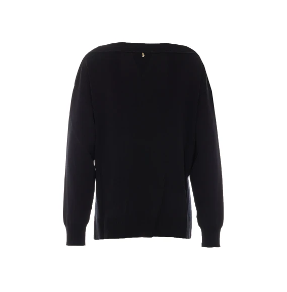 Black perforated sweater Liu Jo